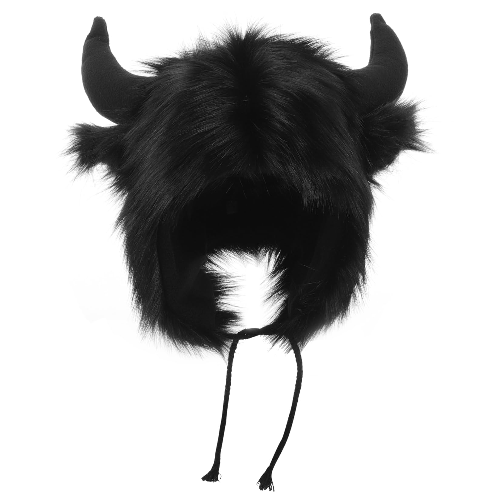 Healvian Tapa Del Oído De Bocina Divertido Sombrero Gracioso Fiesta Sombreros De Disfraces De Animales Sombreros Sombrero Con Cuernos Sombrero Lindo Poliéster Negro