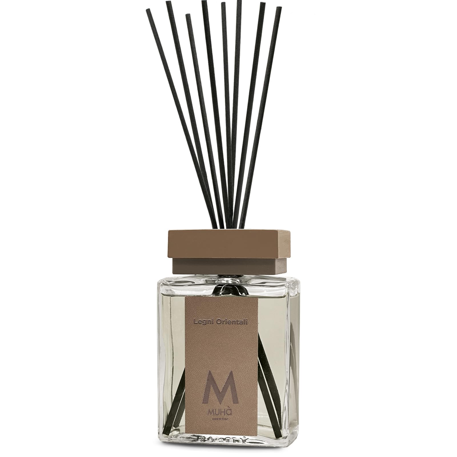 MUHA' | Raumduft Perfume Diffuser, orientalischer Holzduft, Raumduft mit Stäbchen, Format 500 ml