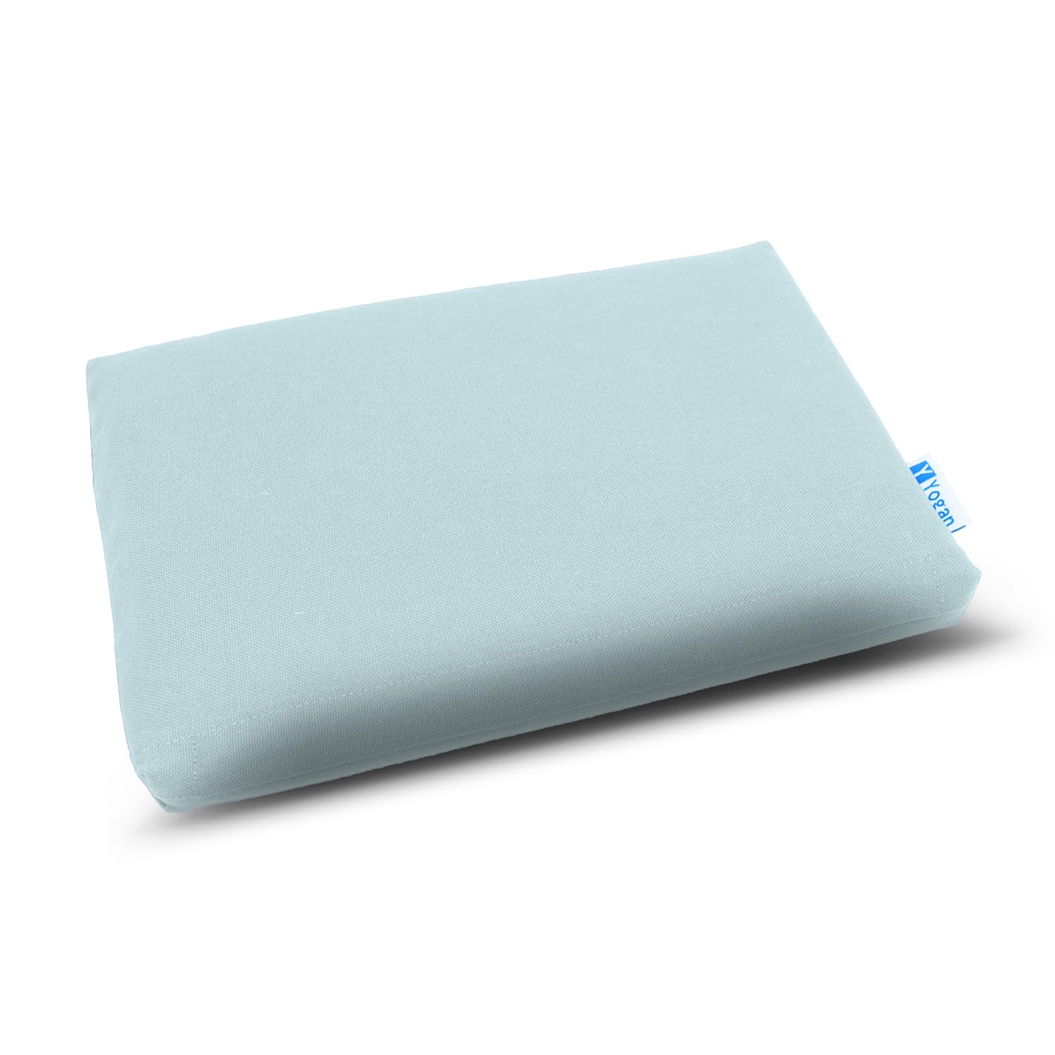 Yogan Head Cushion/Headpad (1") for Yoga/Pilates | Organic Cotton Outer Cover (Removable & Washable) | Inner Cover with Recycled Fiber Filling | 30cm×20cm×2.5cm (Turquoise)