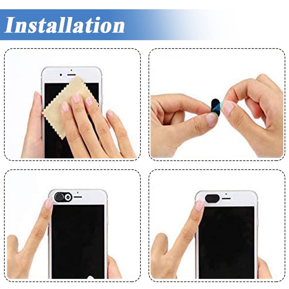 KASESSS 10 Pezzi Copri Webcam, Webcam Cover Slider, Ultra Sottile Copri Webcam PC Portatile, Copri Fotocamera, Copri Telecamera PC per Laptop, Computer, Tablet, Smartphones, Protezione della Privacy