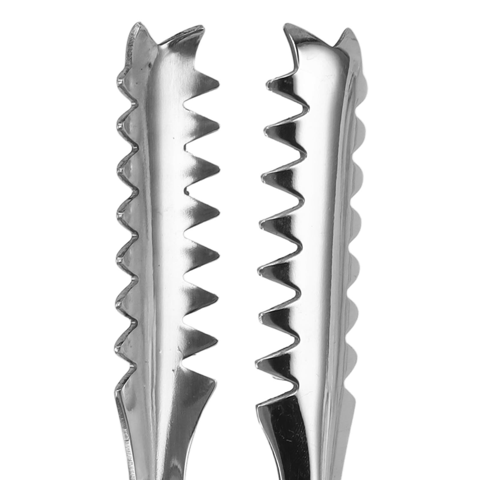 10 pezzi di pinze per ghiaccio in acciaio inox, pinze per alimenti da, bar, griglia e barbecue, pinze multifunzione resistenti alla ruggine con presa salda, pinze in metallo (19,4 cm)