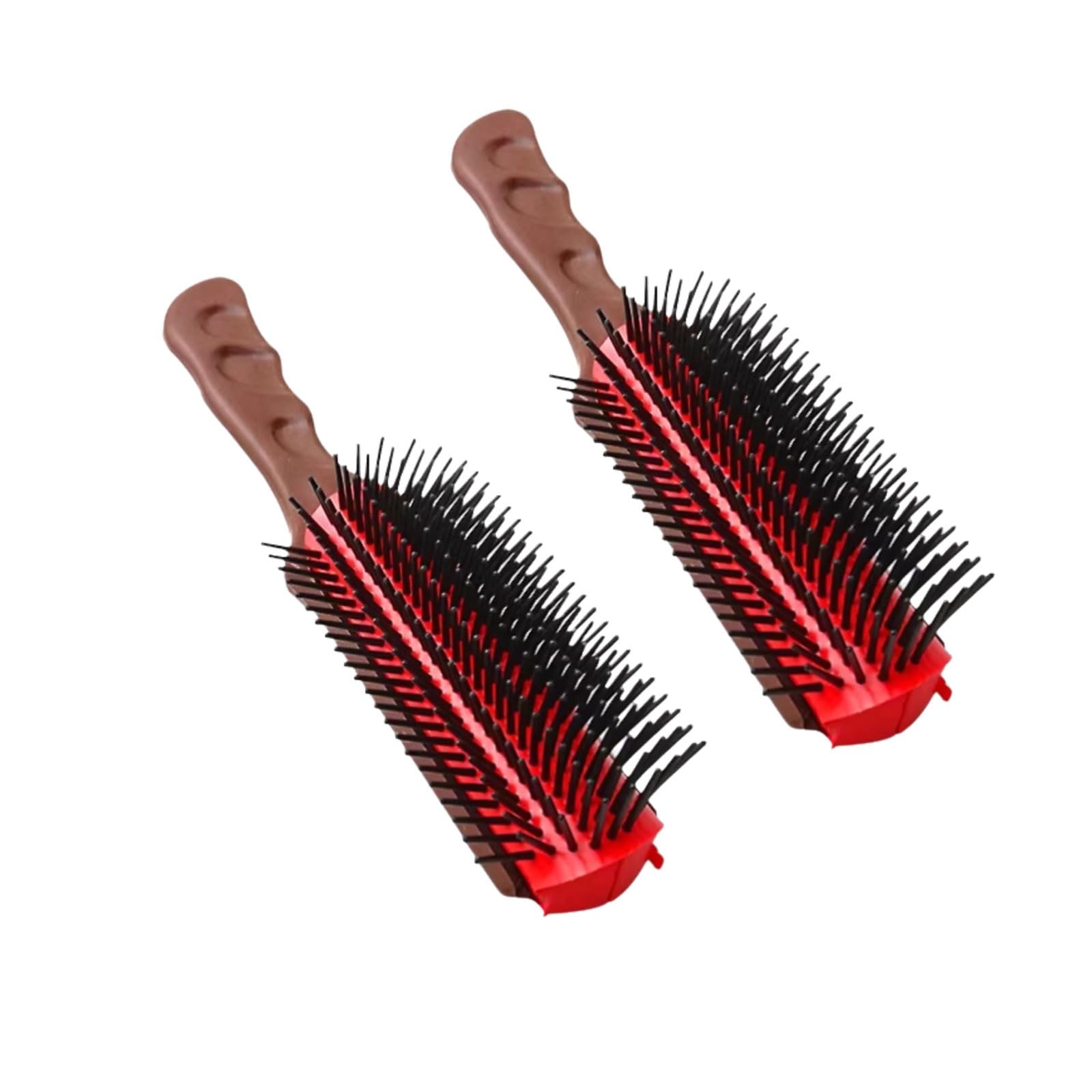 Léger Peigne en plastique for hommes, peigne à neuf rangées, brosse à cheveux démêlante rétro détachable, facile à nettoyer, facile à transporter multifonctionnel(2 pcs)