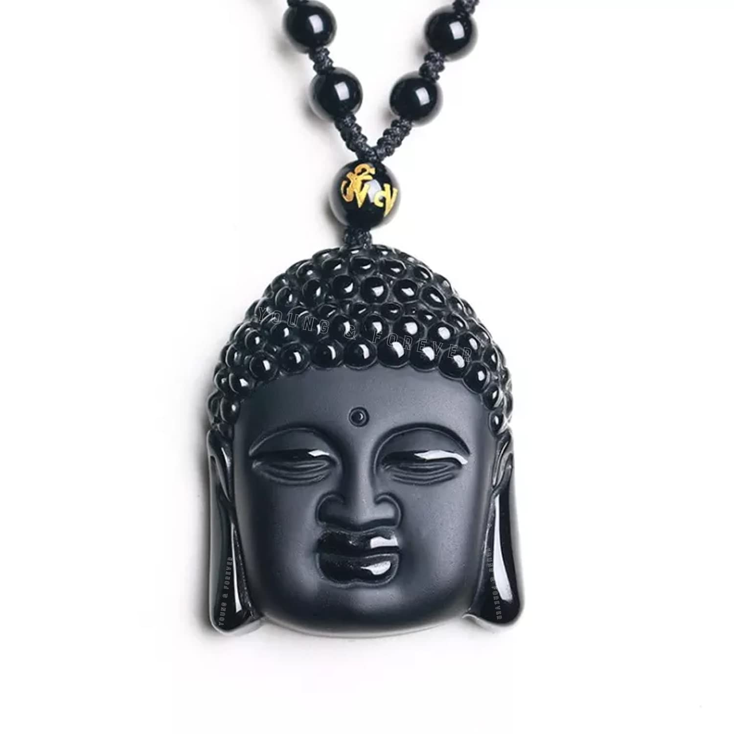 Gift D'vine Spiritual Natural Semi Precious Stone Jewellery Necklace Hematite Lava Rock Lapis Lazuli Reiki Men Necklace Buddha Beads and Men Necklace Long-image-29