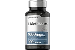 Horbäach L-Methionine 1000mg | 100 Capsules | Non-GMO, Gluten Free | Free Form Supplement