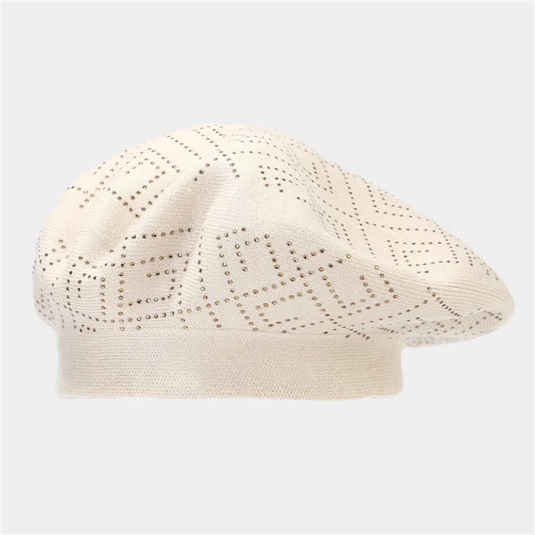 Cappello ottagonale da donna e ragazza in cotone caldo con fibbia