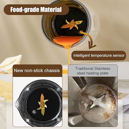 Miniatura 5 de Máquina multifuncional 6 en 1 para hacer leche de nuez de 40 onzas máquina automática inteligente para hacer leche fría y caliente sin lácteos soja