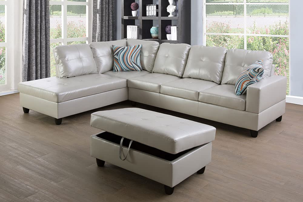 Lifestyle Furniture Light Luxury Living Room Sofa Three-Piece Set ...