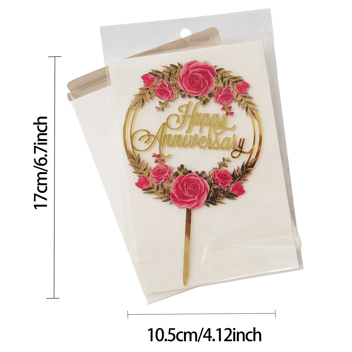 Topper Feliz Cumpleaños Acrílico Color + Base Madera - Lovely Toppers