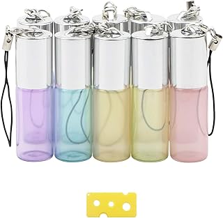 NewZoll Glass Roll-on Bottles Set, 10Pcs 5ml Roller Bottles with Opener, Stainless Steel Roller Balls Roller Bottles Vials for Essential Oil Fragrance Perfume Aromatherapy Lip Balms