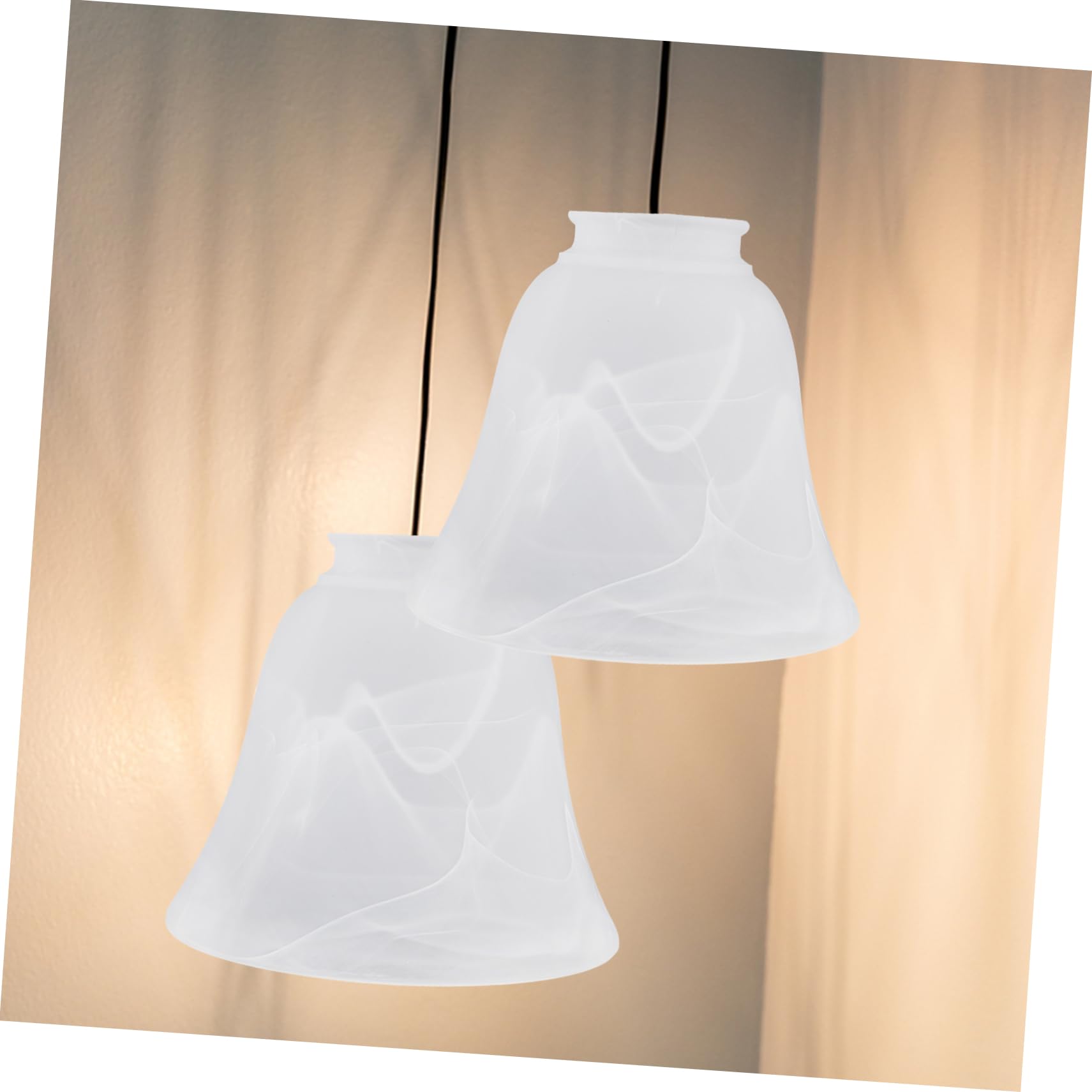 Veemoon Paralume in Vetro Satinato per Lampadina E27, Ricambio Decorativo per Lampadario e Lampada a Soffitto, Effetto Elegante