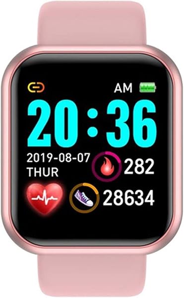 Smart Watch Uomo Uomo Donne Pressione sanguigna Palestra Braccialetto Braccialetto Smart Orologio Impermeabile Sport SmartWatch per Android iOS Color Y68 Black