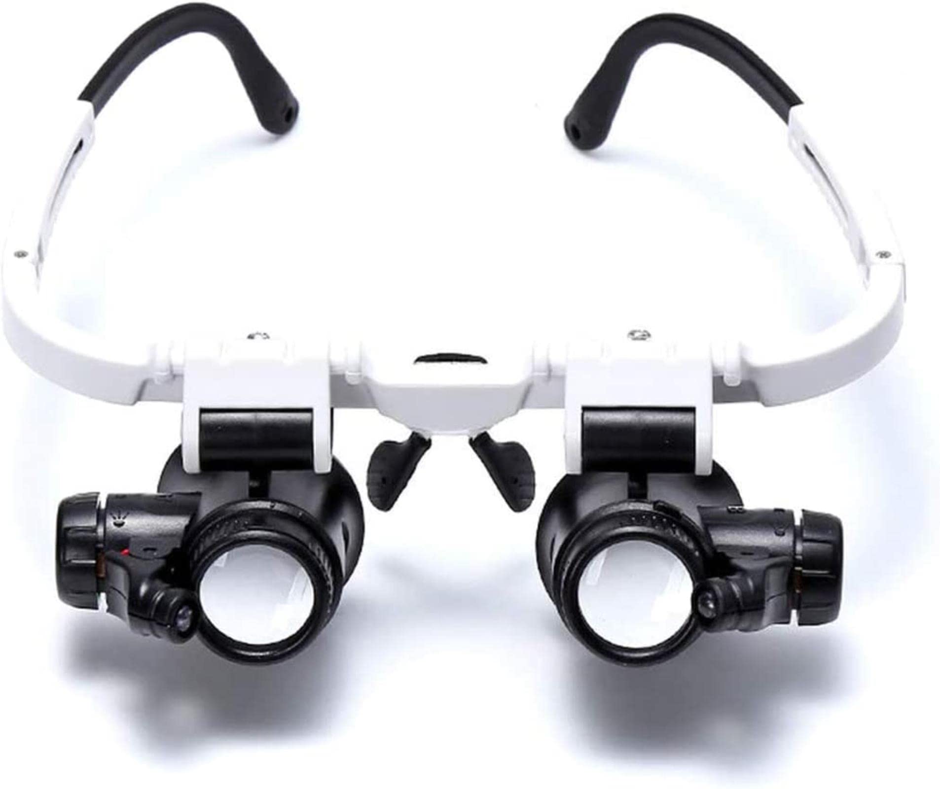 Lupa, Cabeza de Vidrio montada en la Cabeza, Lupa con luz LED para reparación de Relojes y Relojes Vision