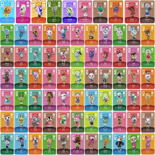 76PCS NFC Mini Villager Cards with Storage Box (Includes New 4PCS Surprise Cards)