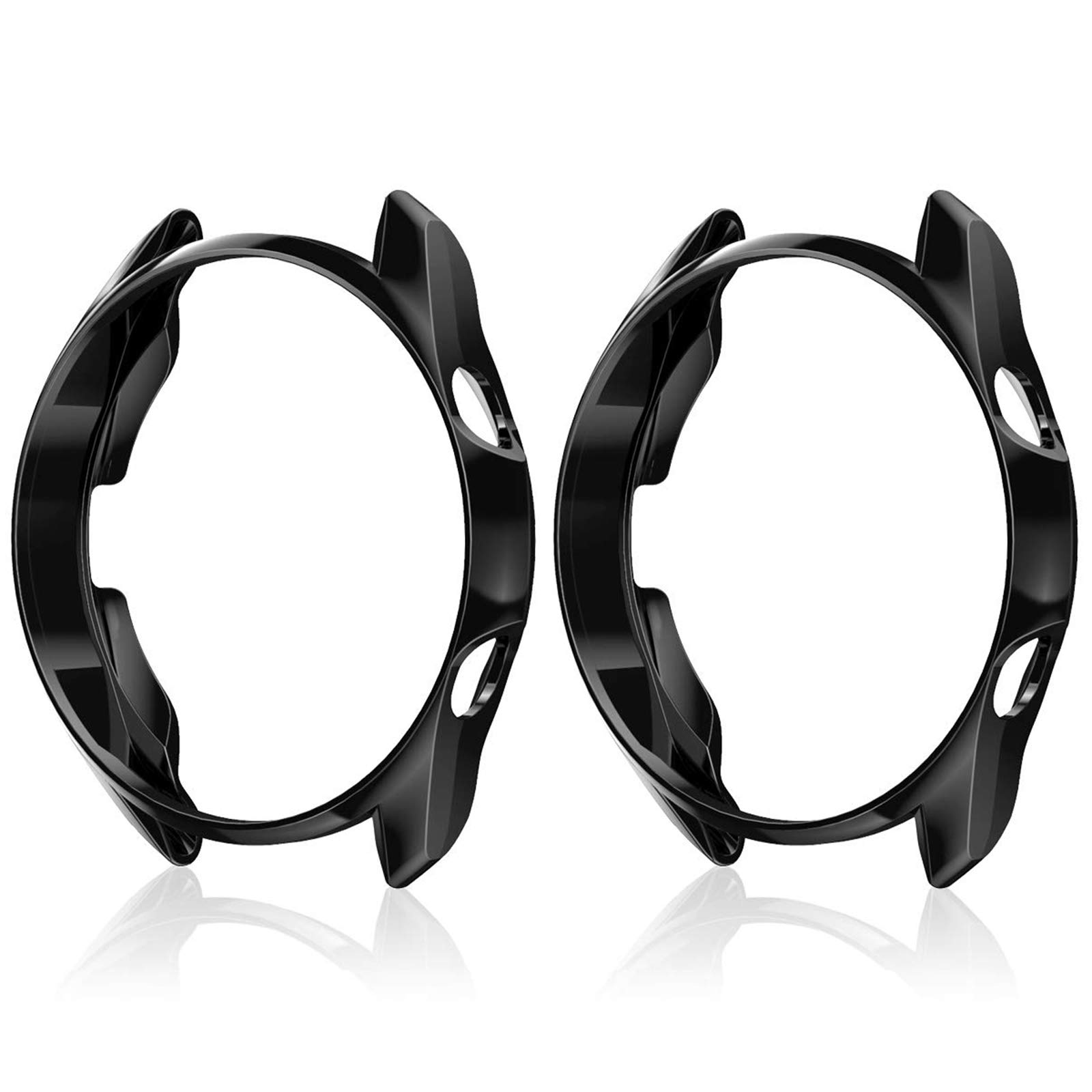 CAVN Case Compatible with Samsung Galaxy Watch 3 45mm, 2 Pack PC Scratch-Resist Frame Protective Bumper Case Cover Shell for Galaxy Watch 3 45mm Bumper Case