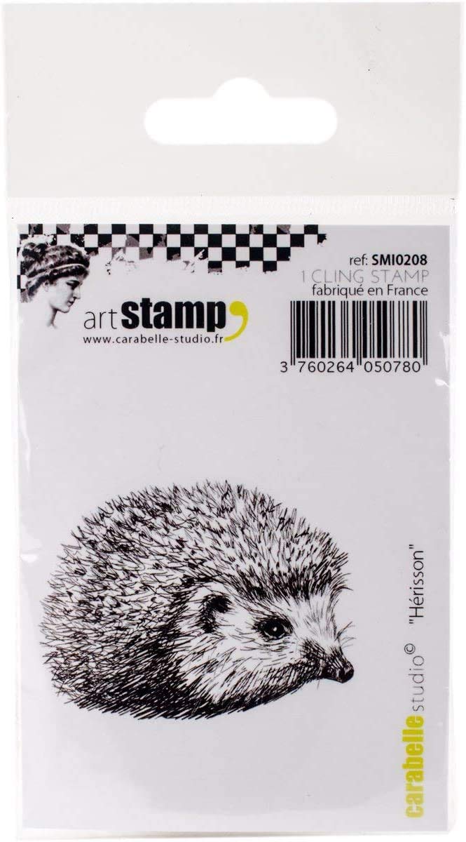 Carabelle Studio SMI0208 Cling Art, Mini Hedgehog, for Paper Craft Stamping Projects, Cardmaking and Scrapbooks, Multi-Colour
