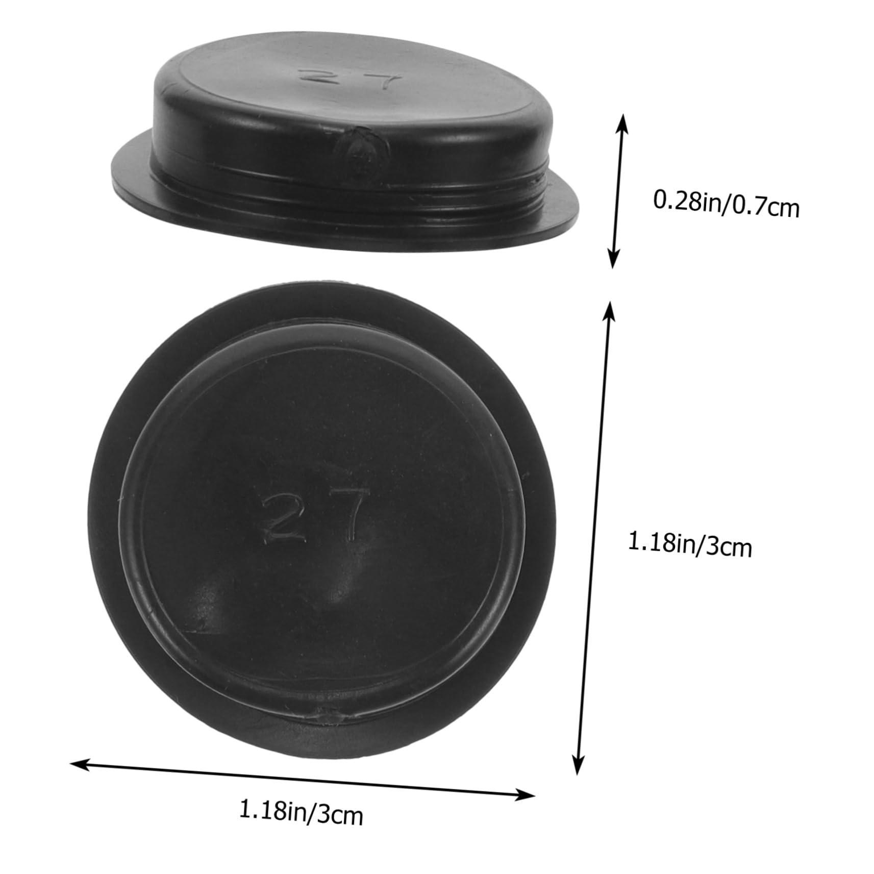Healifty 50Pcs Round Rubber Plugs for Saving Pots Small Coin Bank Stoppers and Easy to Install for Piggy Banks and Decorative Figurines Practical and Compact Design