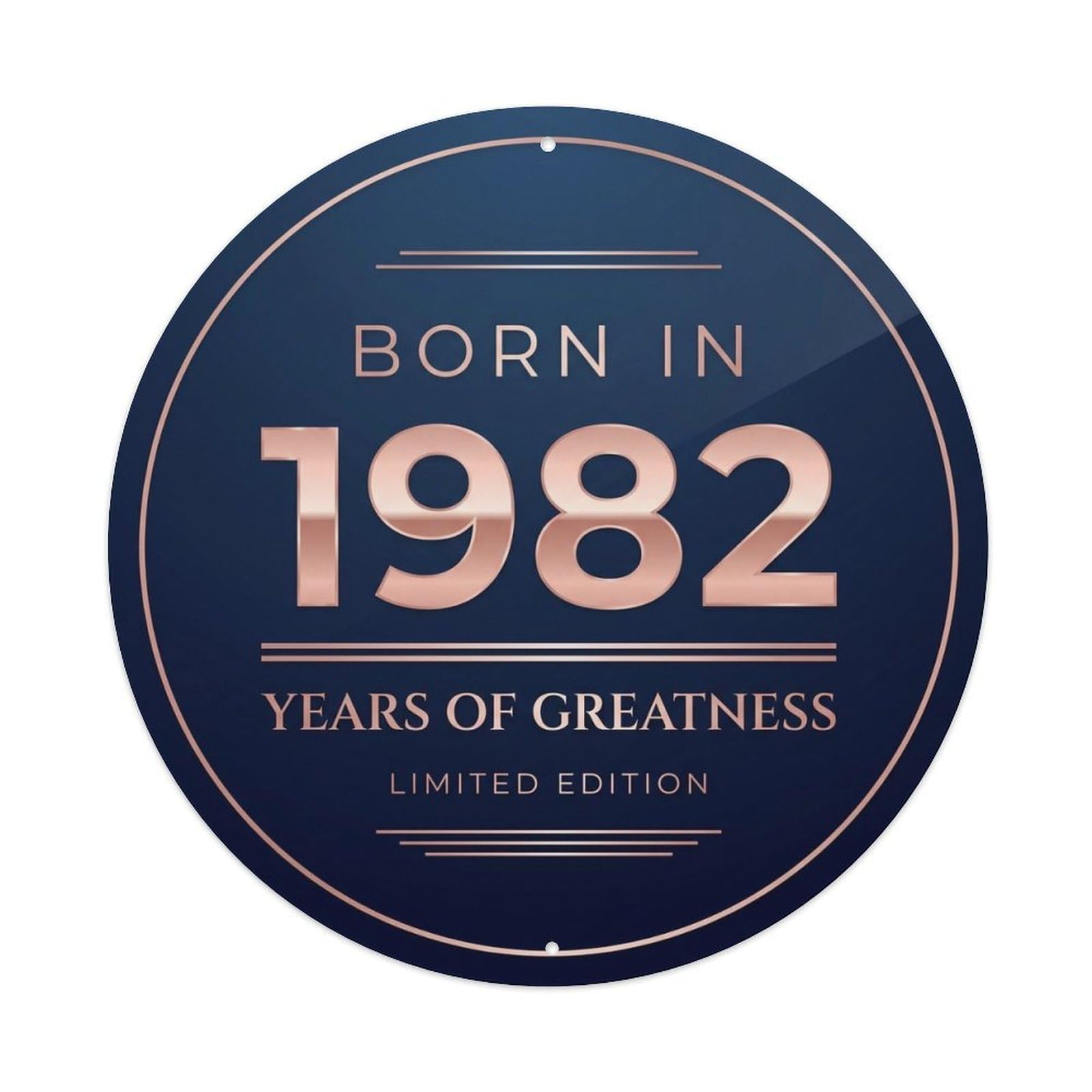 Born In 1982 Years Of Greatness Year-Themed Birthday Gift Metal Tin Sign
