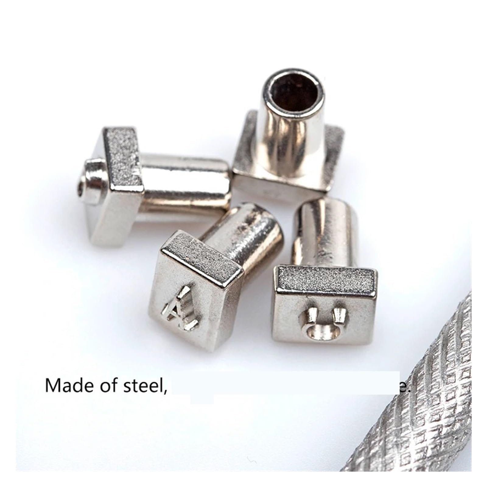 Zahlen- und Buchstabenstempelset, Leder-Buchstaben-Stempel-Set, Großbuchstaben, Zahlen, for Selbermachen, Logo-Stanzen, 4 mm/6 mm, Metall(Size (4-6) mm (74Pcs))