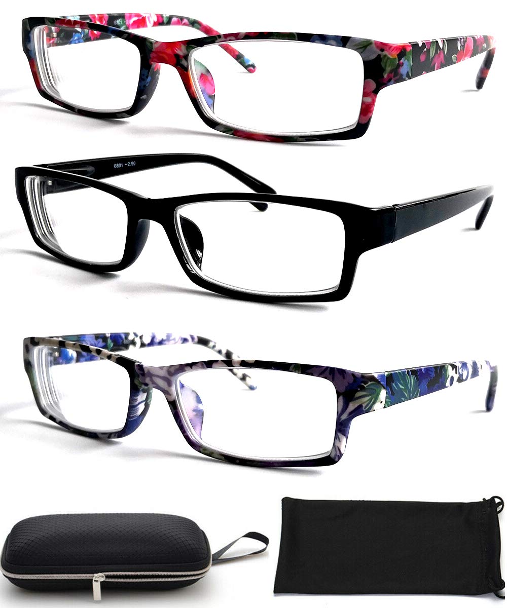 Gafas de visión de lejos para miopía, para mujeres y hombres (paquete de 3) -1.0 -1.5 2.0 2.5 3.0