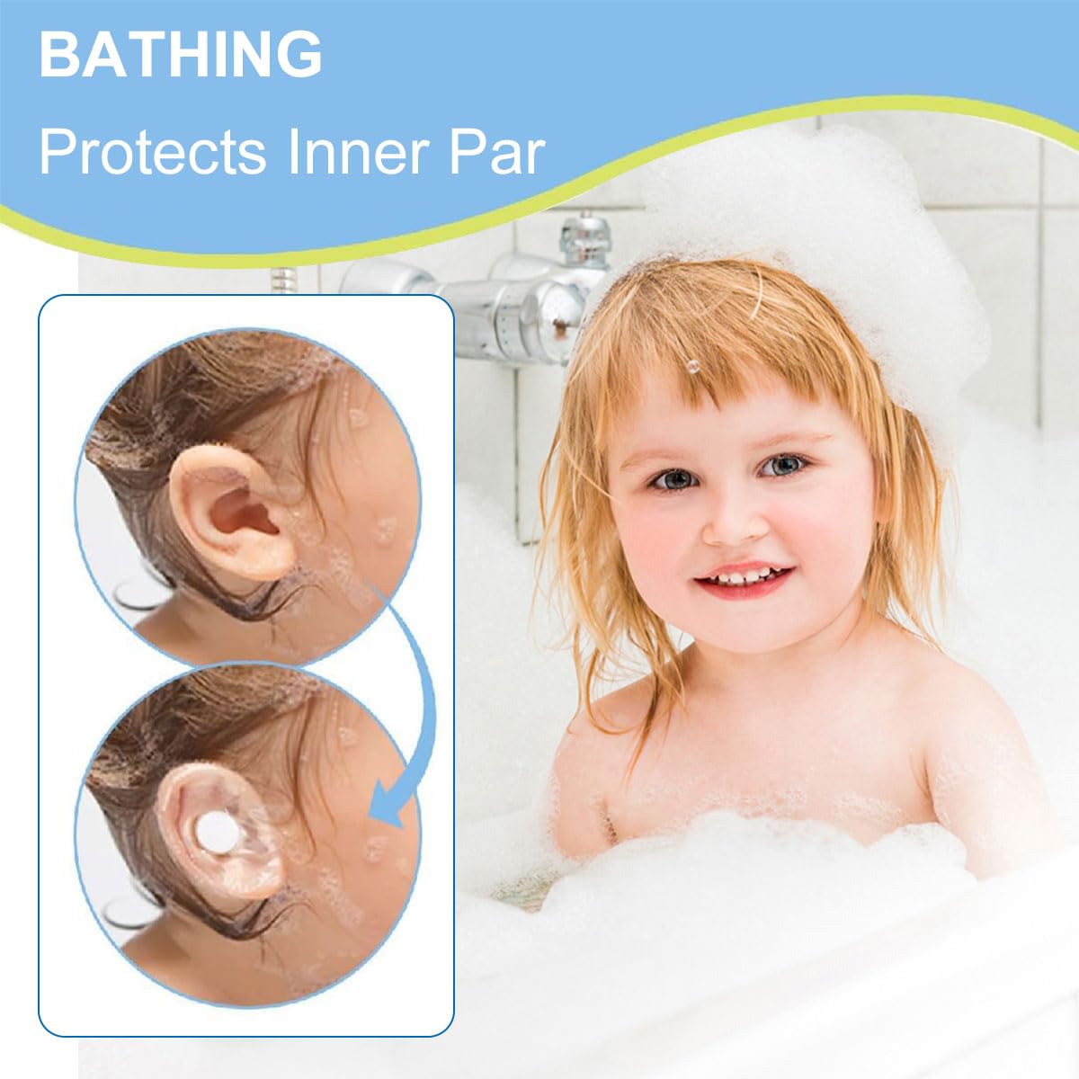 180 Stück Ohrenschutz Pflaster - Wasserdichte Aufkleber Für Duschen & Schwimmen