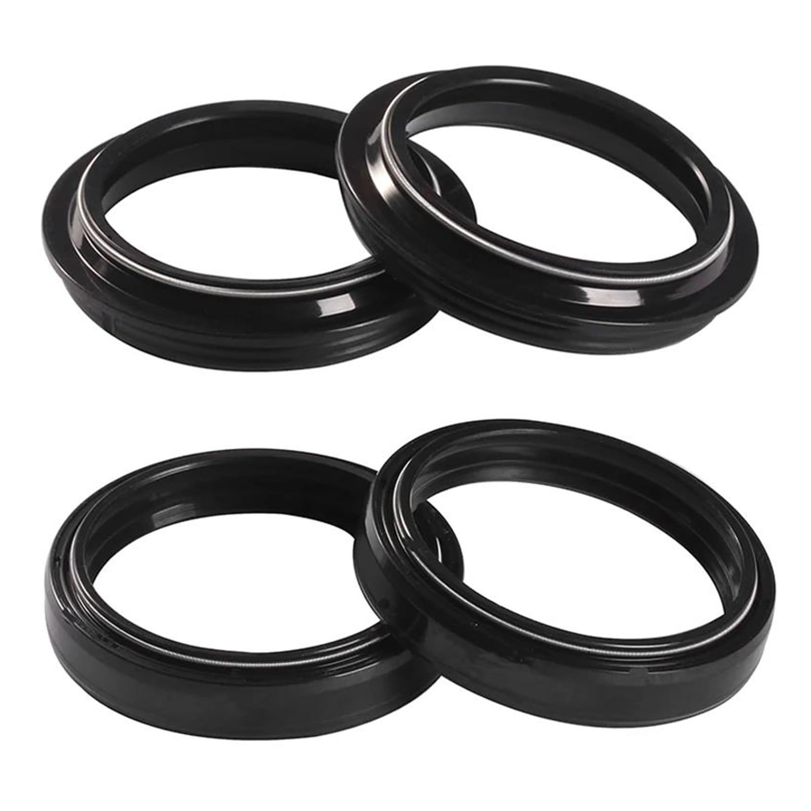 Retén De Aceite Y Tapa Antipolvo para Amortiguador Delantero Motocicleta para Yam&AHA FZ1-S, FZ1-SA, para FA&ZER (2010-2014)(2pcs Oil 2pcs Dust)