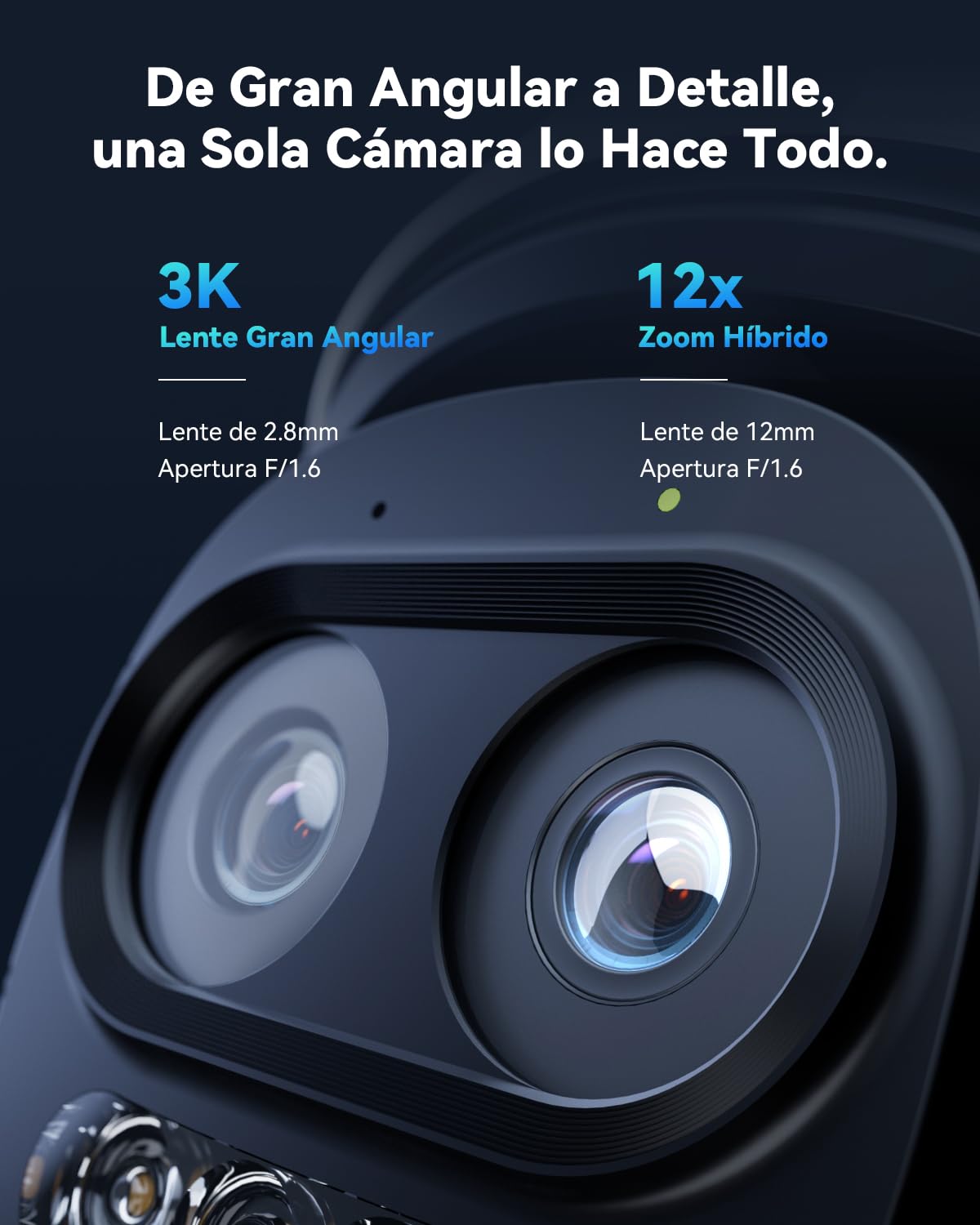 Imou 3K 5MP Cámara Vigilancia WiFi Exterior Doble Lente con Zoom Híbrido12X | 360° PTZ, Visión Nocturna en Color 56m, Detección de Humano/Vehículo, Seguimiento Automático, Audio Bidireccional, IP66