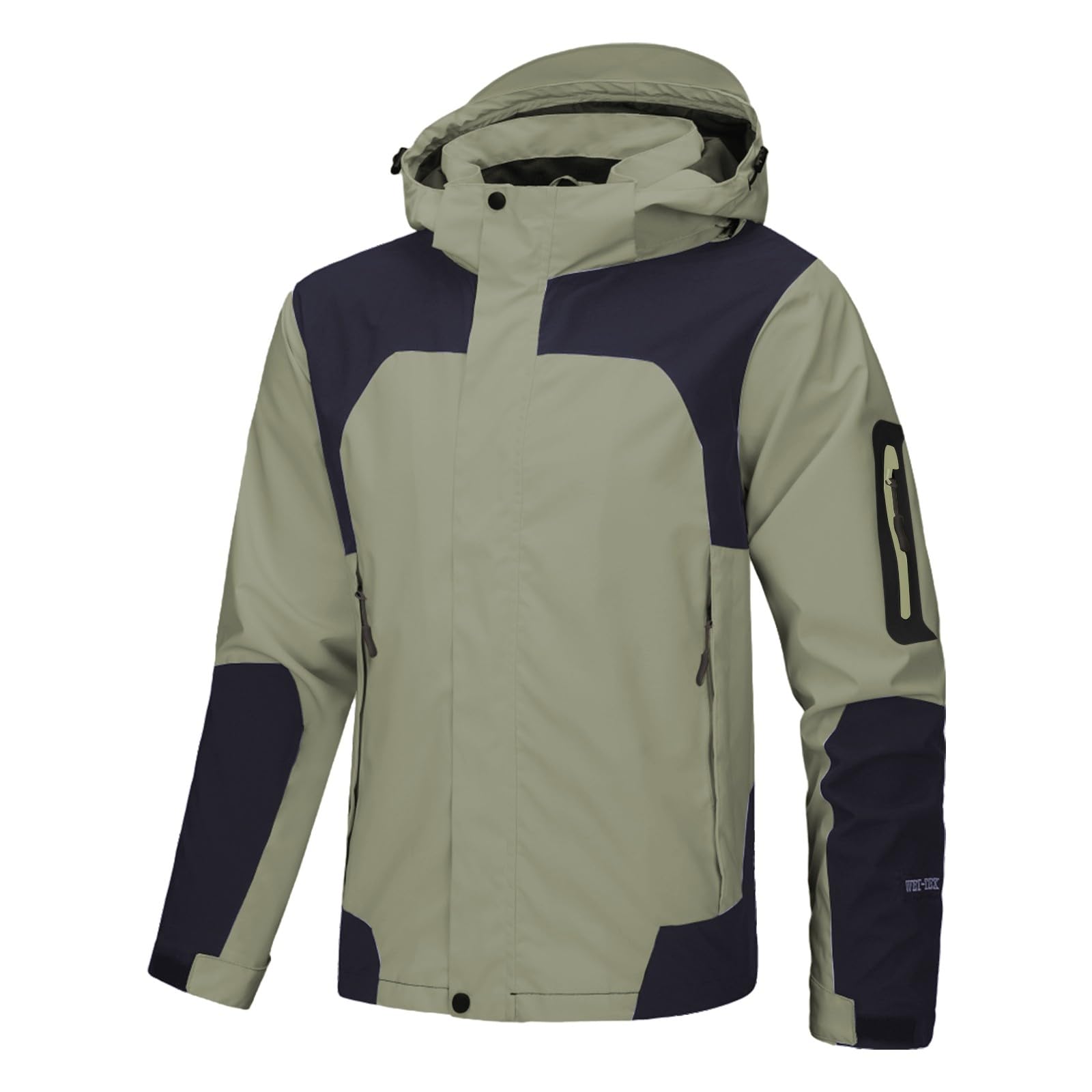 Chubasquero para hombre, impermeable, ligera, cortavientos, trekking, chubasquero con capucha, transpirable, chaqueta con capucha con cremallera, impermeable, deportiva, informal, moderna, impermeable