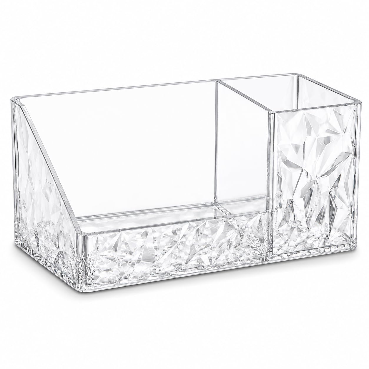 Wall Mounted Acrylic Bathroom Organizer Shelf Transparent Makeup Storage Rack Cosmetic Holder with Drainage Holes Dual Compartments Space Saving Vanity for Perfume Toothbrush Accessories-image-31