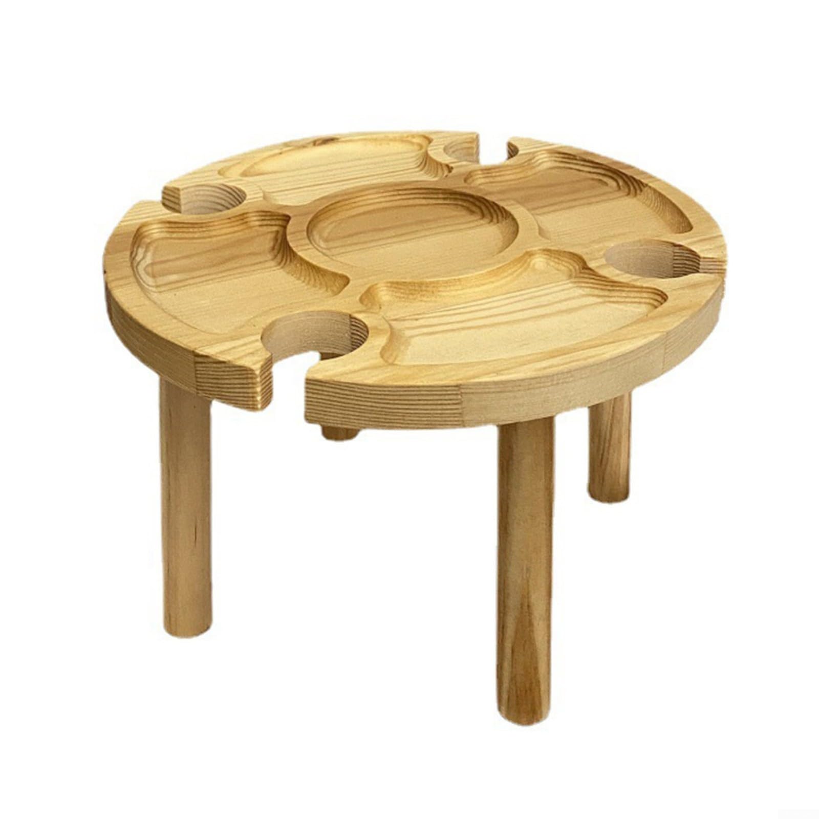 Table de pique-nique portable en bois stable pour sol irrégulier