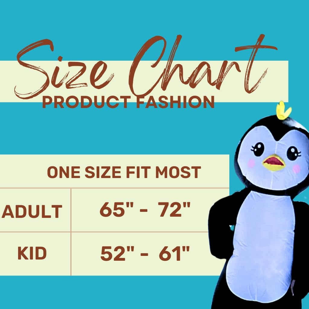 PTS Inflatable Costume Kid, Blow Up Penguin Costume for Halloween Inflatables Cosplay Party