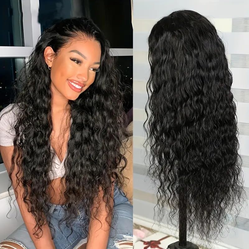 Long Synthetic Lace Front Wig 26 Inch Curly Wavy Glueless HD Amazon.com : SAPPHIREWIGS Lace Front Wig Long Curly  main image 2