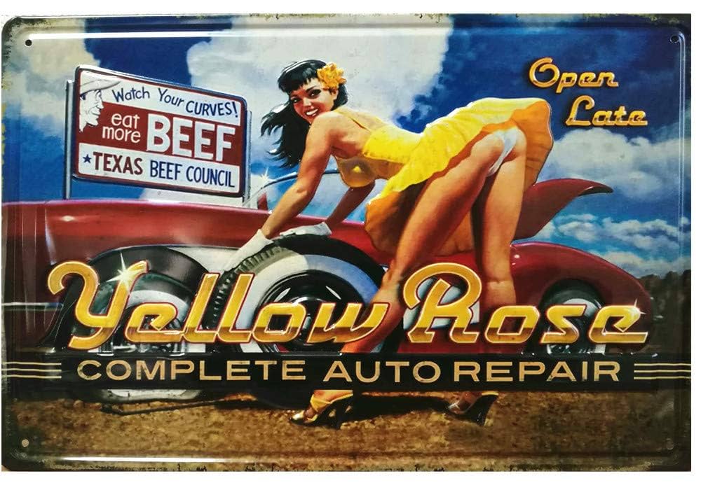 Amazon.co.jp: Charming Crew ブリキ看板 レトロ 立体 凹凸