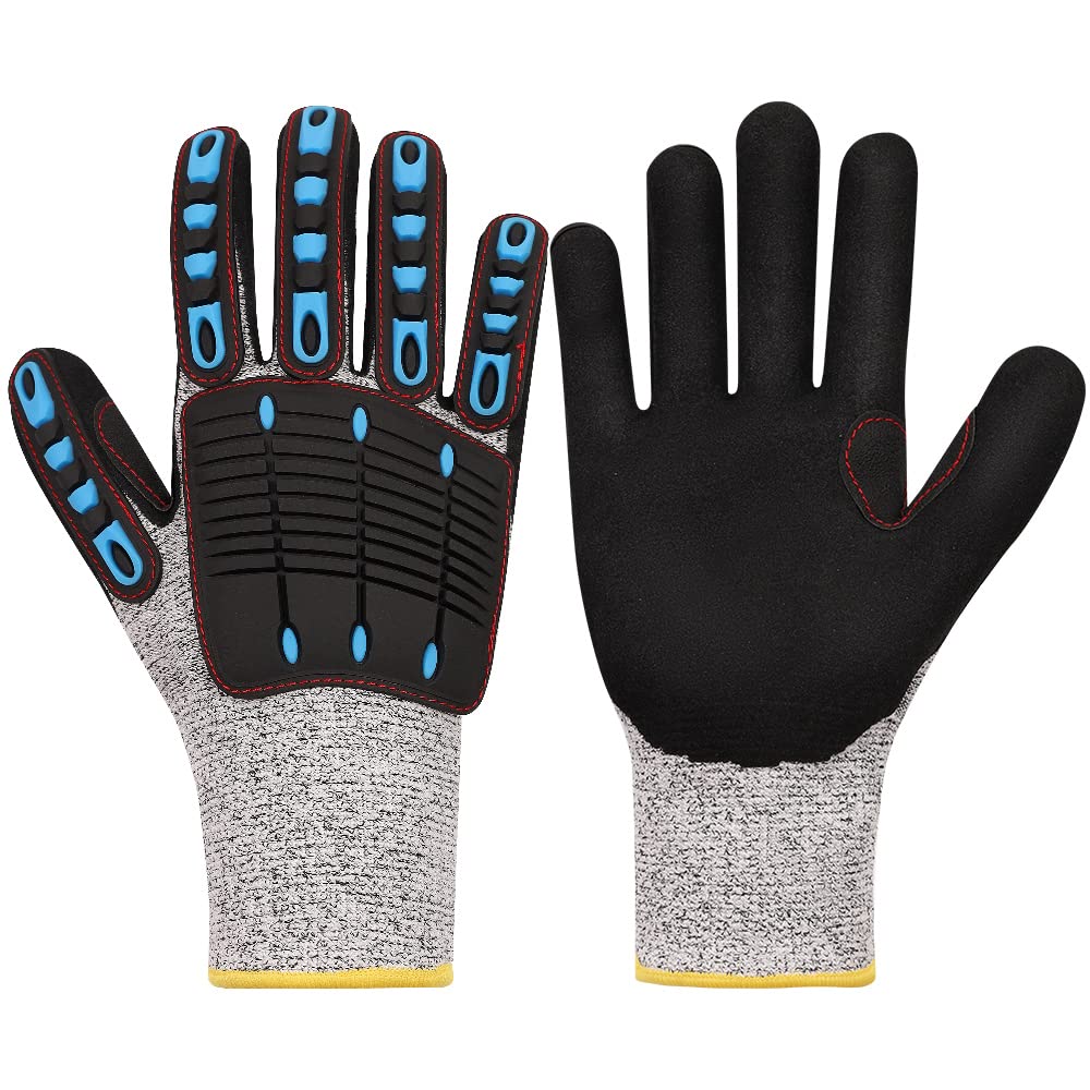 Paire Gants Plongée Anticoupures - Résistants à L'Abraison - Taille S à XL - Noir