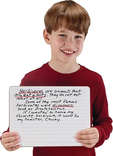 Really Good Stuff Pizarras de borrado en seco con líneas intermedias de dos caras