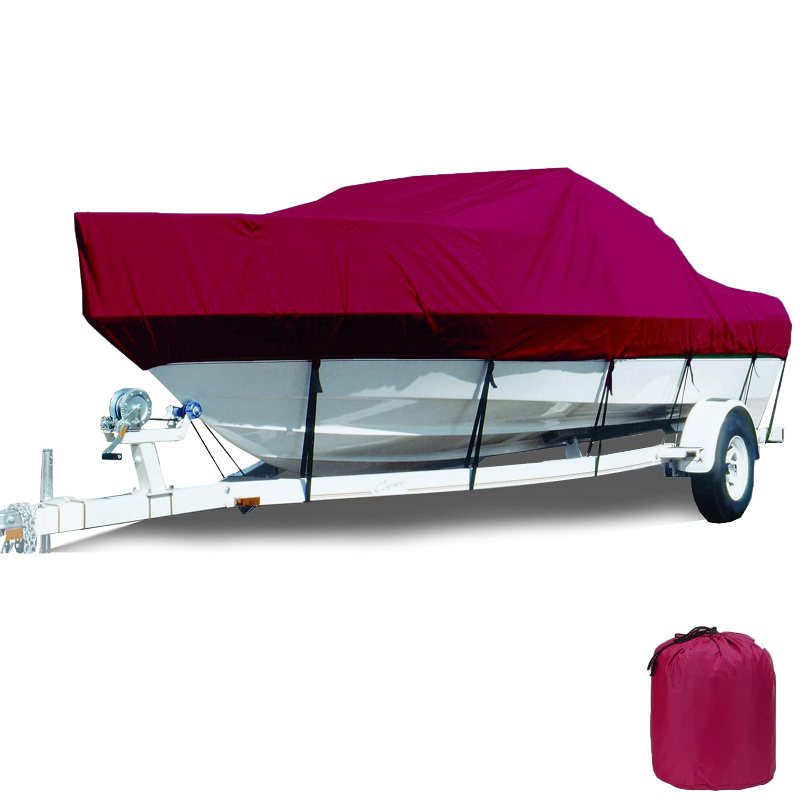 Coperture per Barche Telo Copribarca 210D Impermeabile Resistente ai Raggi UV per Esterni, Adatto per V-Hull Tri-Scafo, Barca da Sci da Pesca Copertura per Barche,12to14ft