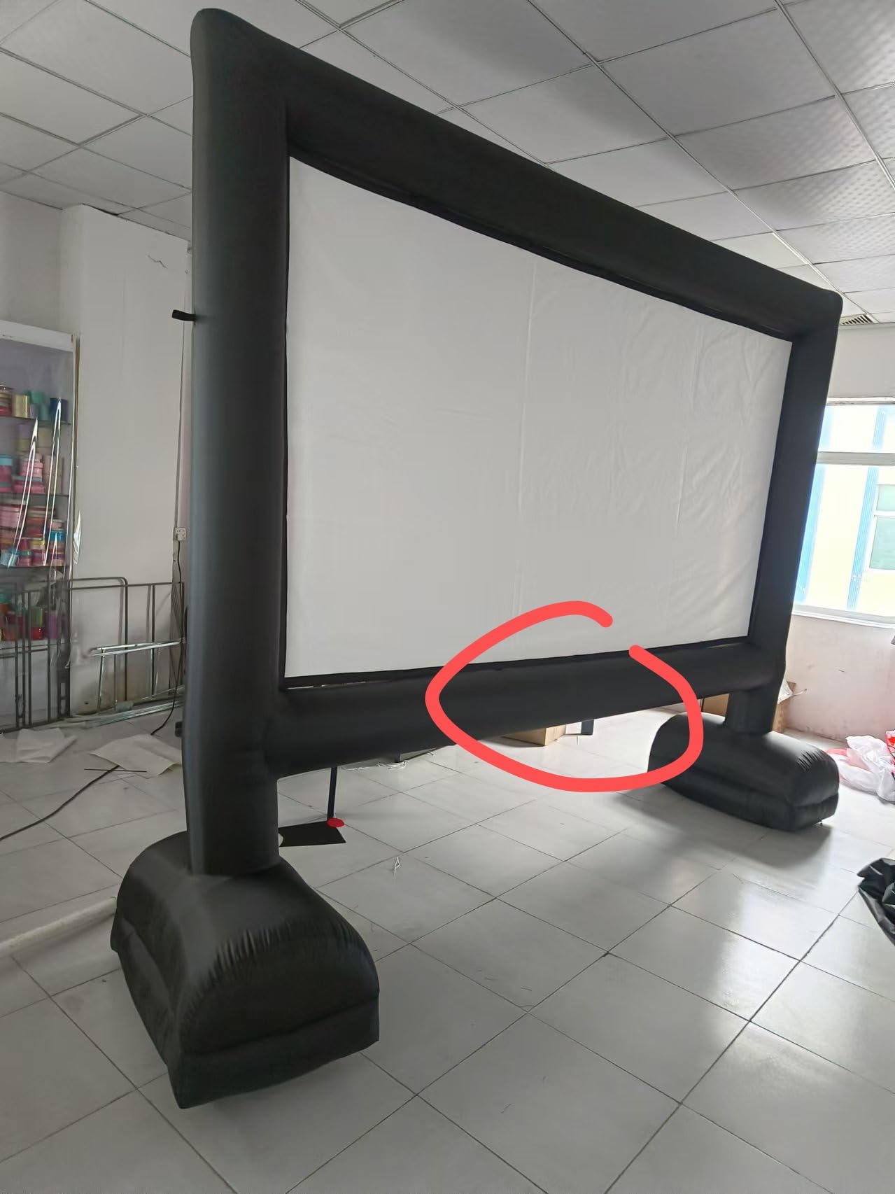 KAMUNING 124-inch Projector Screen, 4k 16:9 Anti-Crease Portable Washable Projector Backing Black Absorbs Light Movies Screens for Home Theater Backyard Indoor and Outdoor Camping