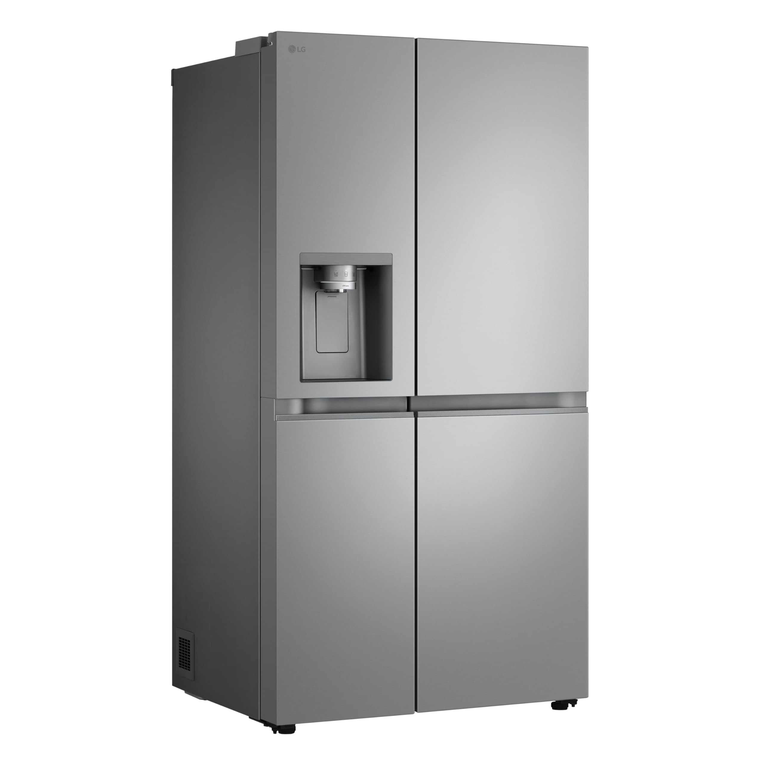 LG GSLE81PYBC Side-by-Side Kühlschrank mit Gefrierfach (628 L, Energieklasse C) mit Eis- und Wasserspender, Multi-Airflow, DoorCooling+, Silber