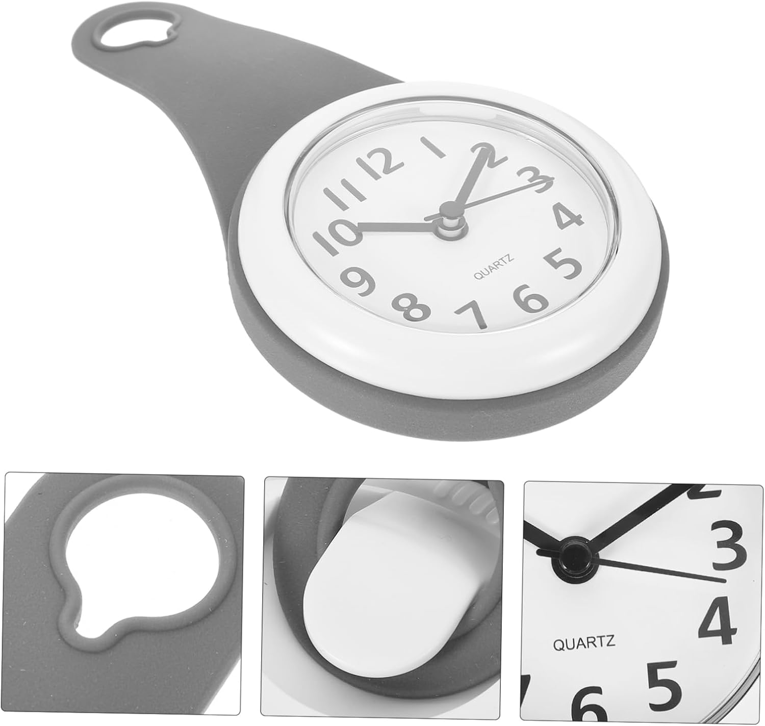 1pc Bathroom Clock Cup Modern Design Easy to Install for Showers Tiles and Smooth for Home Office Decor