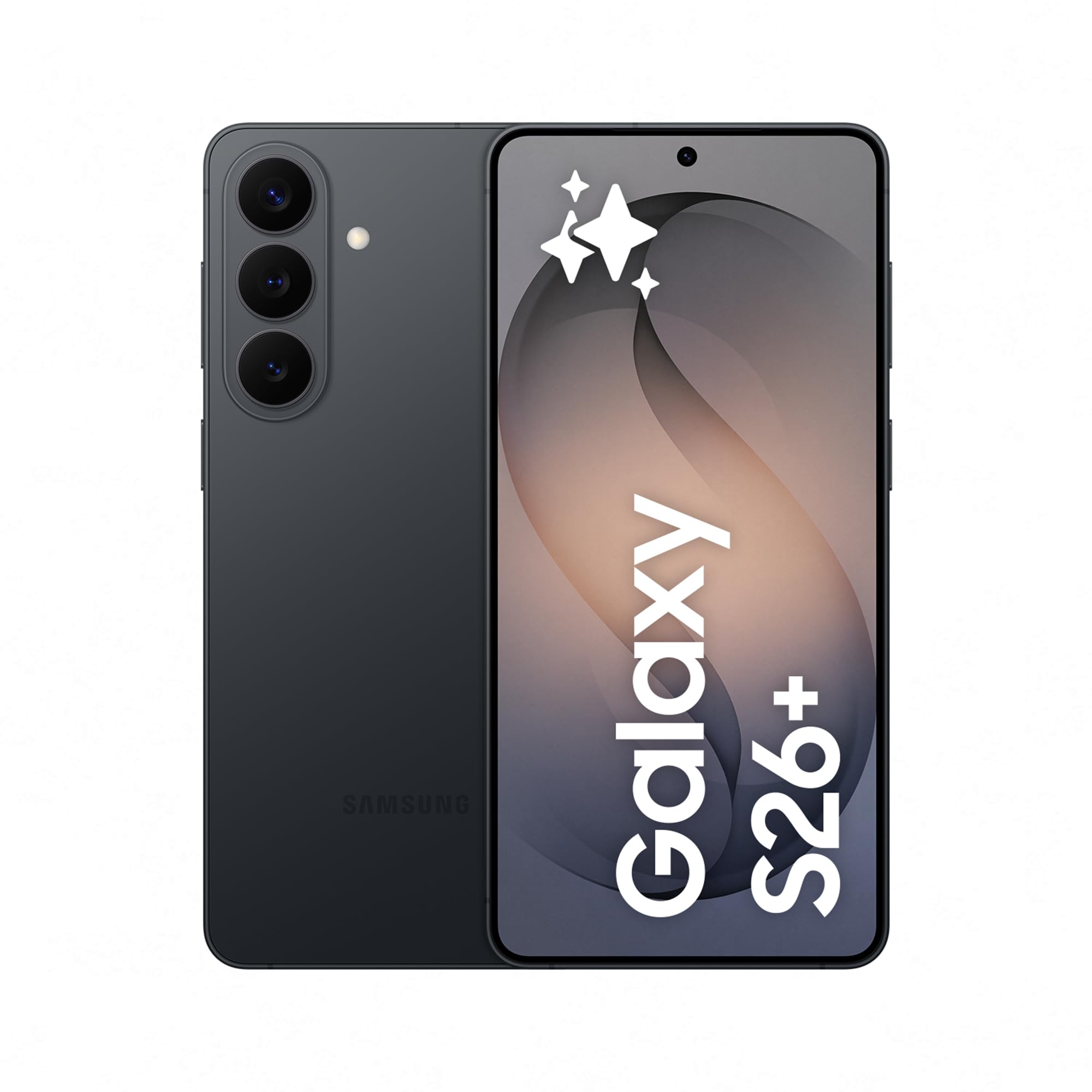 Samsung Galaxy S26+ 256GB, Teléfono Móvil con Galaxy AI, Cámara 50MP, 12GB RAM, Batería 4900mAh, Garantía del Fabricante 3 Años + 1 Año Extra, Color Negro (Versión Española)