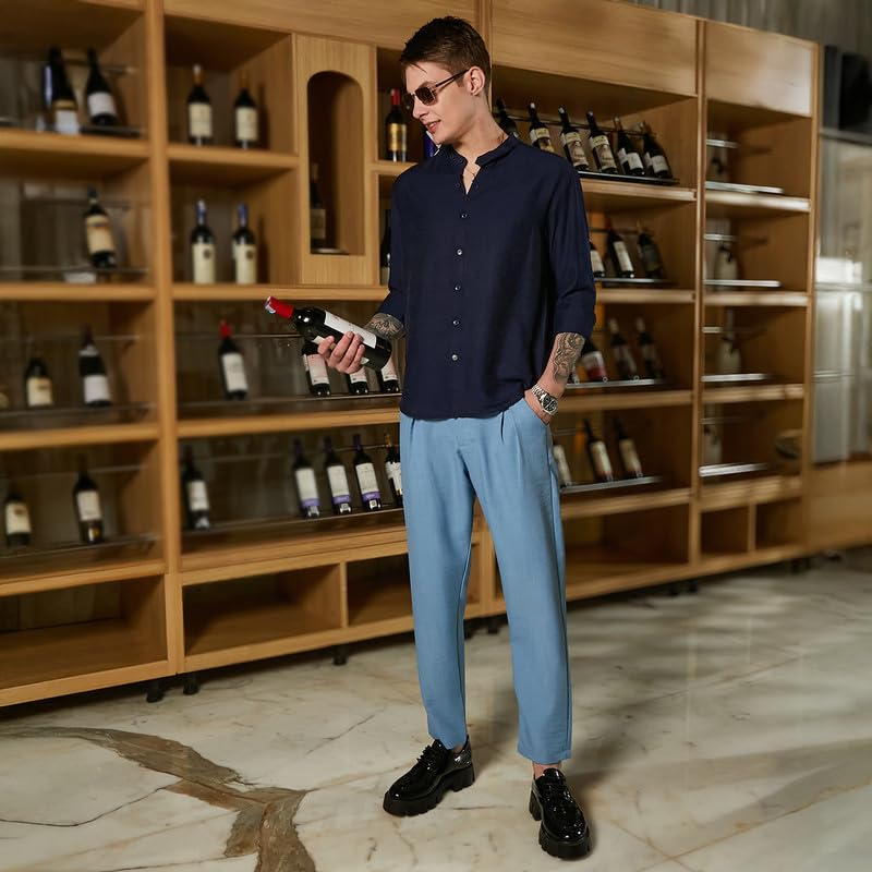 Image of CAHOOT Men's Shirt for Casual Wear | Spread Collar | Long Cuffed Sleeves | Button Closure | Shirt Crafted with Comfort Fit for Everyday Wear