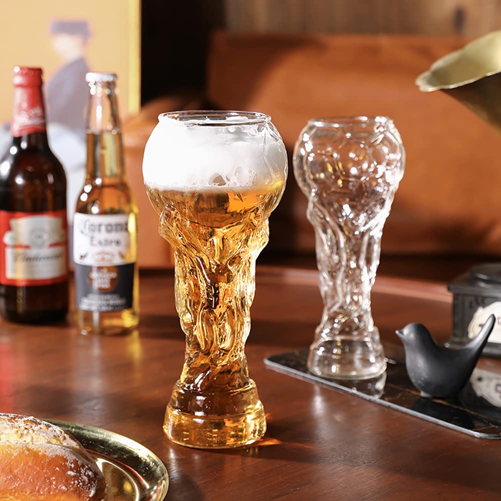 2022 World Cup szklanka do piwa-kreatywna piłka nożna Hercules kufle do piwa spersonalizowane-kryształowe szklanki do pucharu świata, domowe artykuły do ​​piwa Party Bar (600ML)