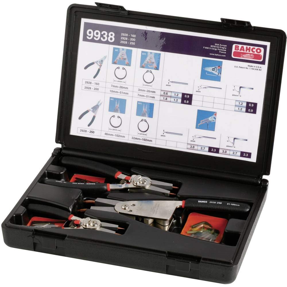 Bahco 9938 - Juego 2928-160/200/250