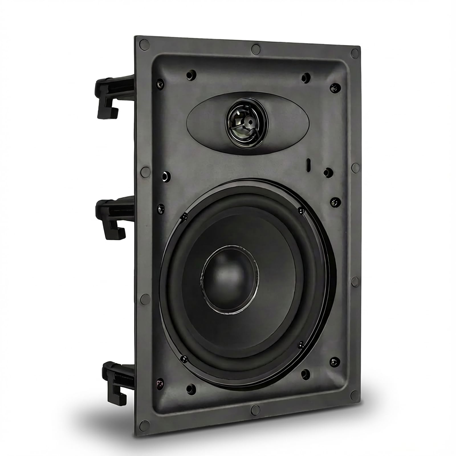 STUDIOFINIX 6.5 Inch 2-Way in-Wall Speakers 100 Watts Flush Mount Home Stereo Speaker Perfect for Home Theater,Indoor,Office,Kitchen, Living Room, Bedroom (White, Paintable Grille)-picture-14