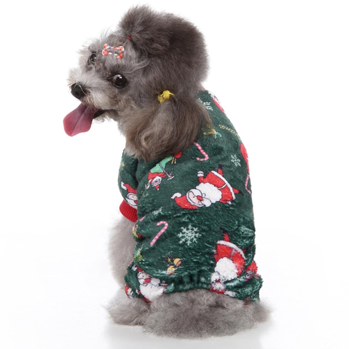 INOOMP Weihnachtliche Hundebekleidung aus Korallfleece 3 Stück mit Schneeflocken und Rentiermotiv Warm und Gemütlich für Kalte Tage im Auto und Zuhause