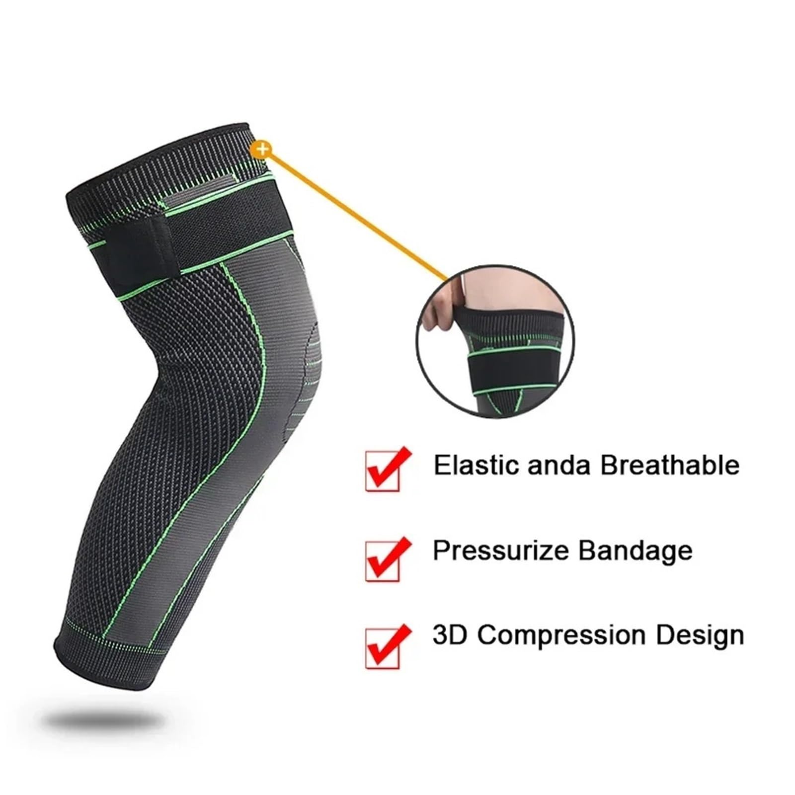 Funda De CompresióN Pierna Completa Manga de compresión pierna completa for hombre y mujer, con correa, manga larga for correr, baloncesto, fútbol, ​​ciclismo, 1/2 Uds(Black-2Pcs,XXL)