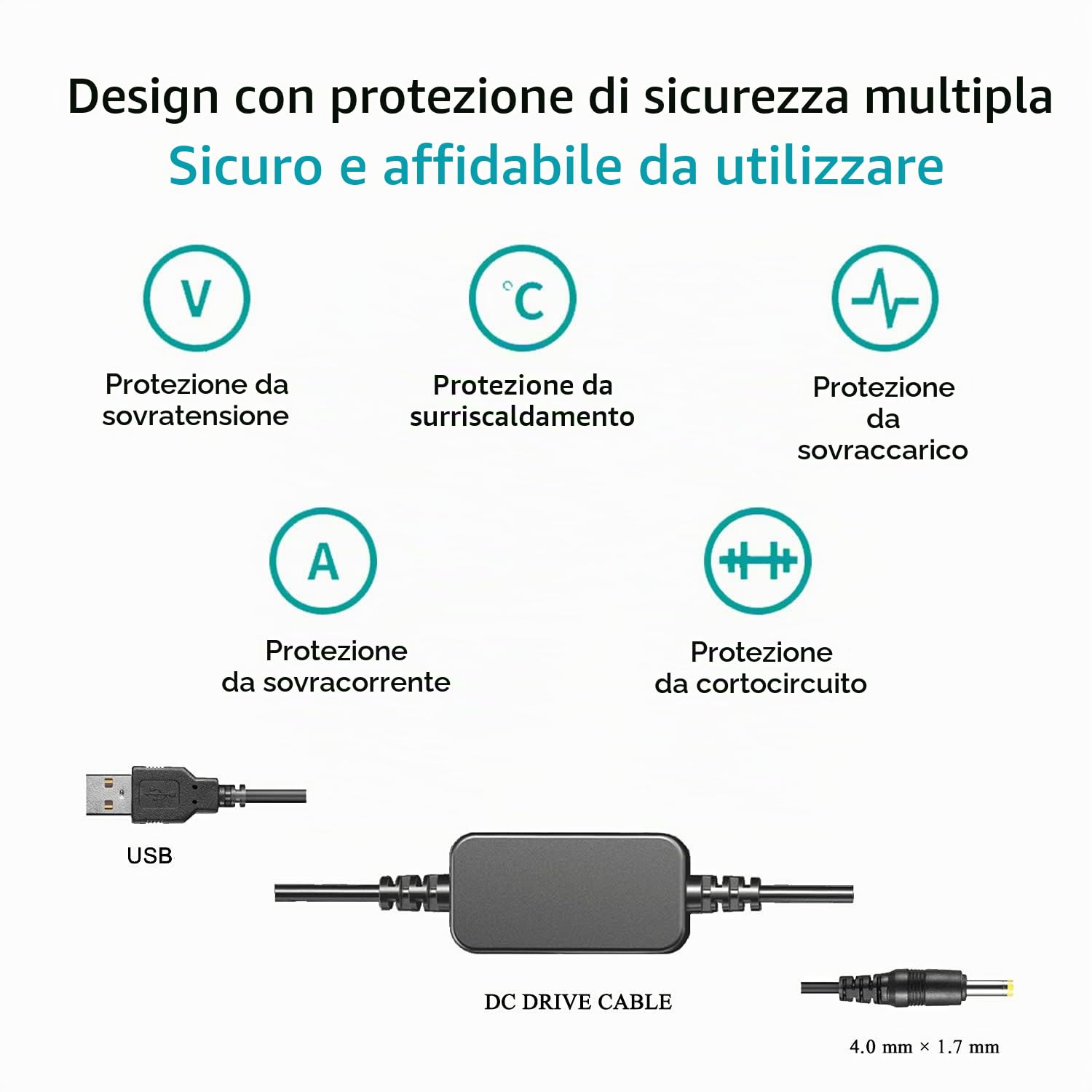 DMW-BLF19E Batteria fittizia DMW-DCC12 Accoppiatore CC + Adattatore cavo USB + 5V3A Alimentazione USB per Panasonic Lumix DMC-GH3 GH4 GH5