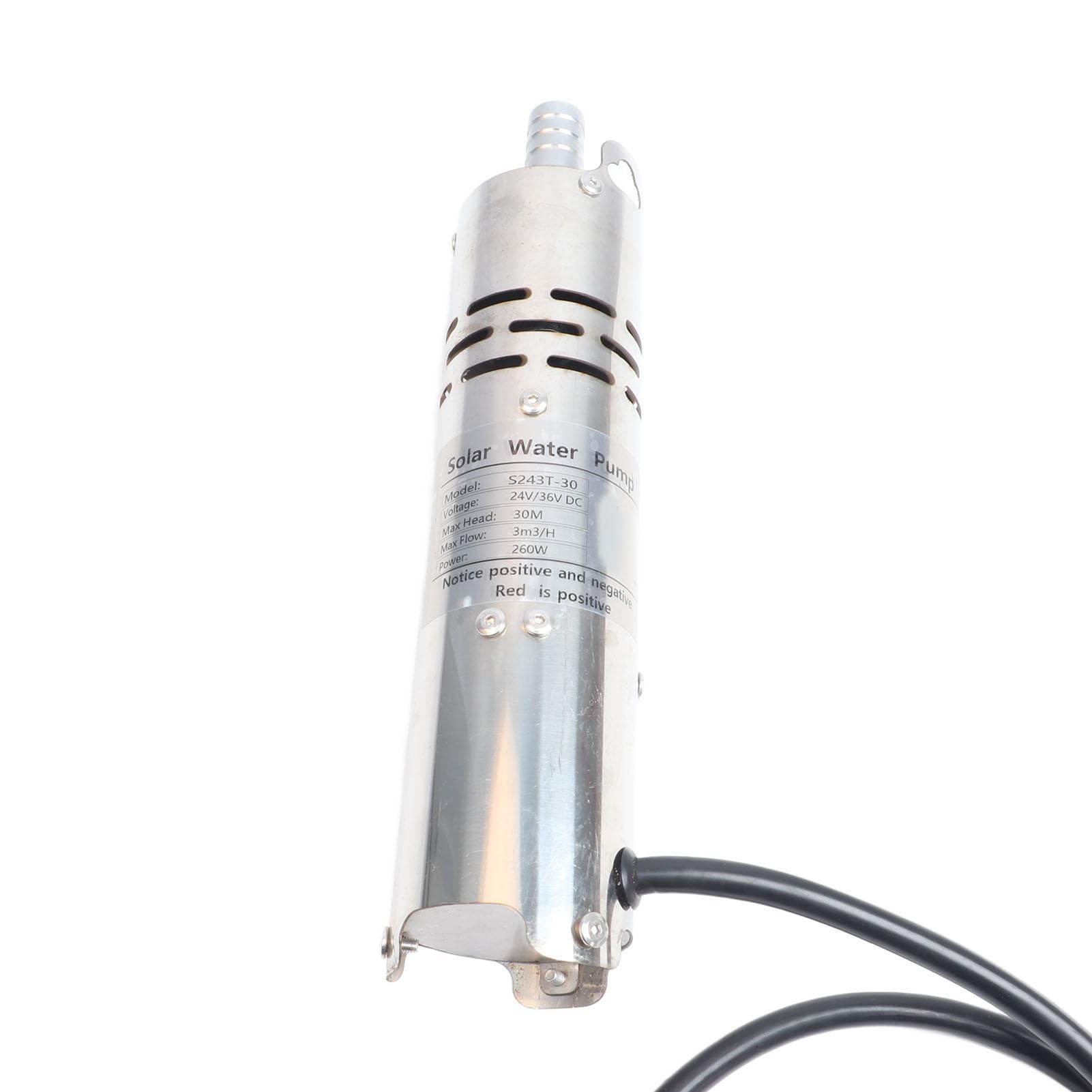 Bomba Séptica, Controlador MPPT Bomba de Pozo Sumergible de 24 V Bomba de Pozo Solar Bomba Sumergible Imán Permanente Eléctrico Solar DC Sin Escobillas Incorporado (S243T-30)