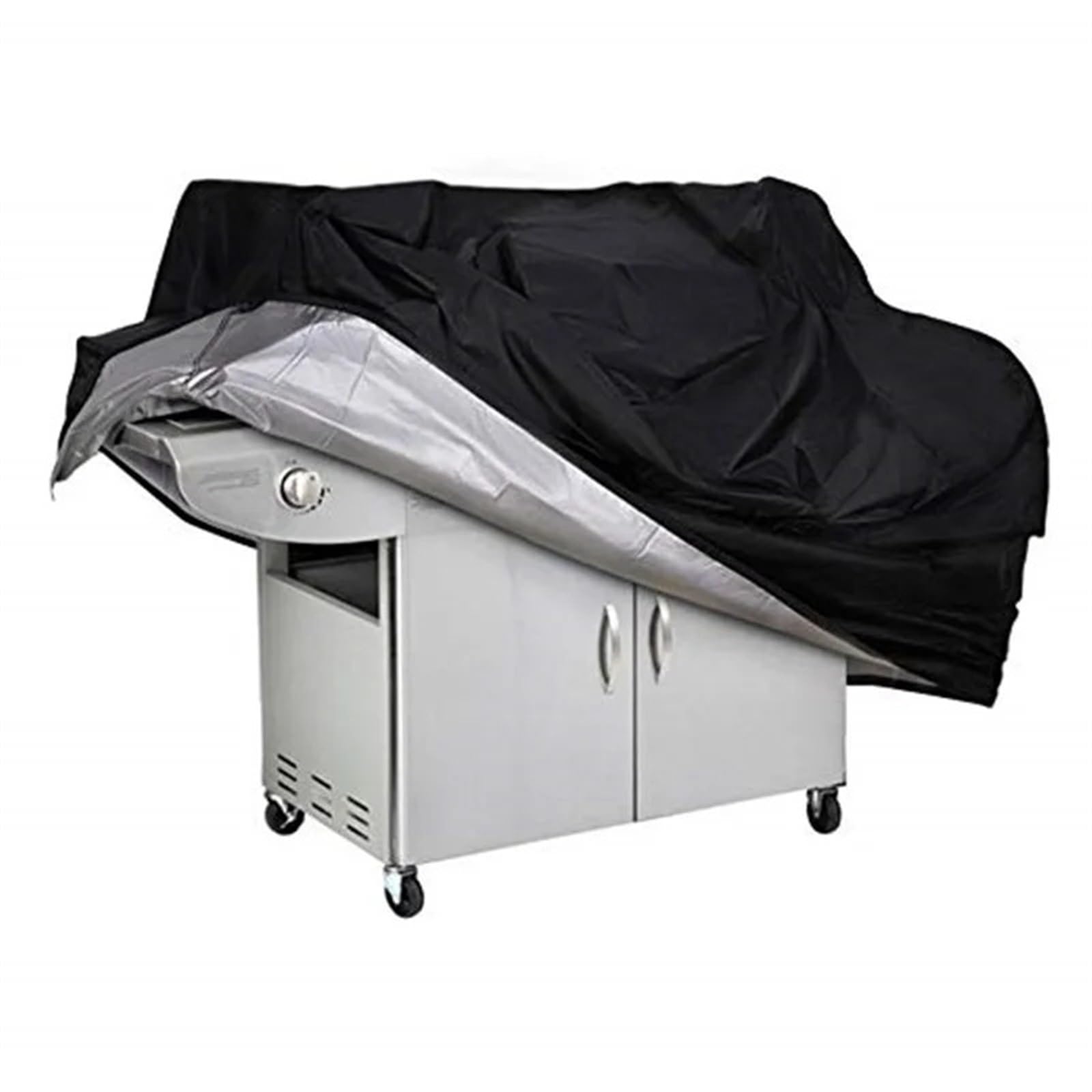 Funda Barbacoa Exterior Impermeable Cubierta for Barbacoa, Cubierta for Parrilla, protección for Lluvia, Gas, jardín, Exterior, Negro(145 x 61 x 117cm)