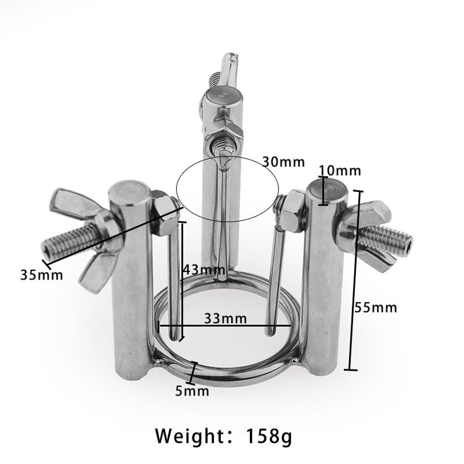 BDSMYEE Dilatatore Uretra in Acciaio Inox, Dilatatore uretrale regolabile in 3 Direzioni, Masturbatore Stimolatore del Glande Sextoys Uomo