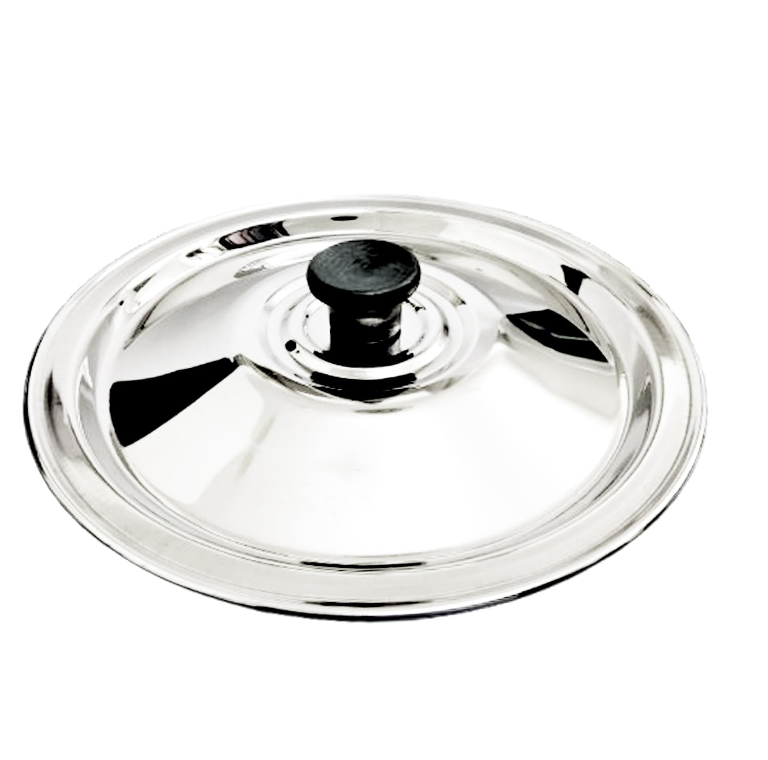 Heavy duty Stainless Steel Lid for vessels, kadai, Urli, Tope, SausePan Lid with Knob and SS Screws - (Diameter: 27.75cm, (11") -1 No, Total Wt:300gm, /new S11)-image-17